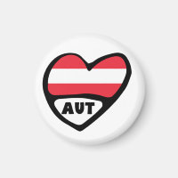 Austria Country Code Flag Heart AUT