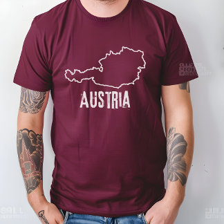 Austria Country Map Shirt Austrian Nation Outline
