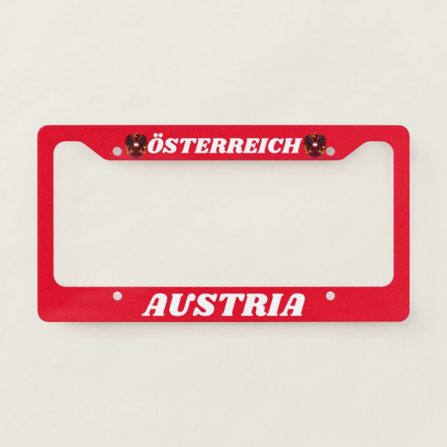 Austria Custom License Plate Frame (Front)