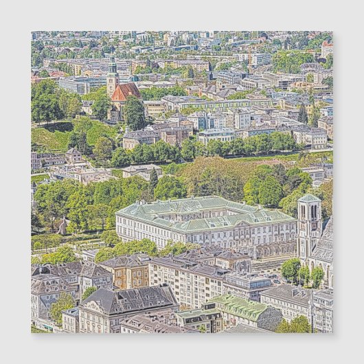 Austria - drawing Salzburg 1 (Front)