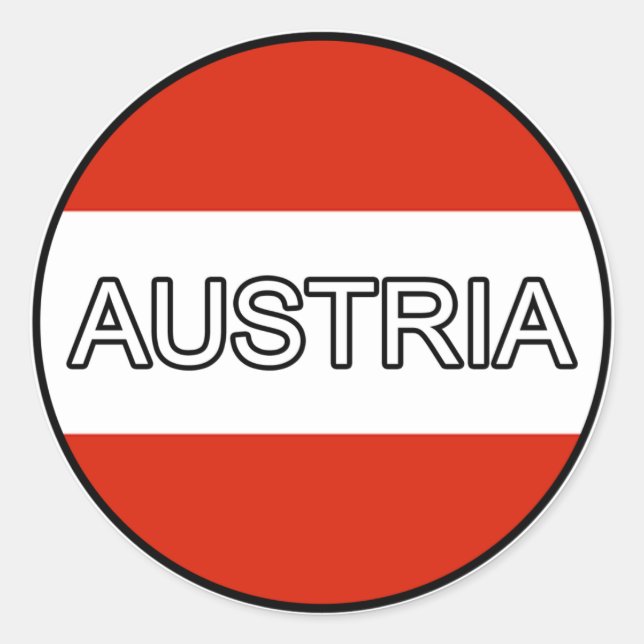 Austria Euro Sticker (Front)
