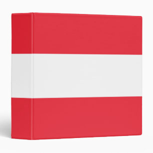 Austria Flag 3 Ring Binder