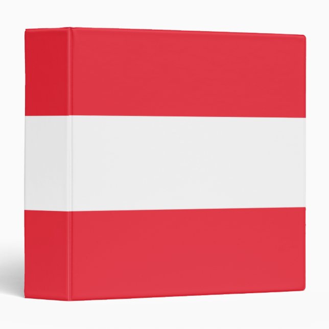 Austria Flag 3 Ring Binder (Front/Spine)