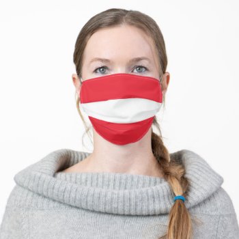 Austria Flag Austrian Patriotic Adult Cloth Face Mask by YLGraphics at Zazzle