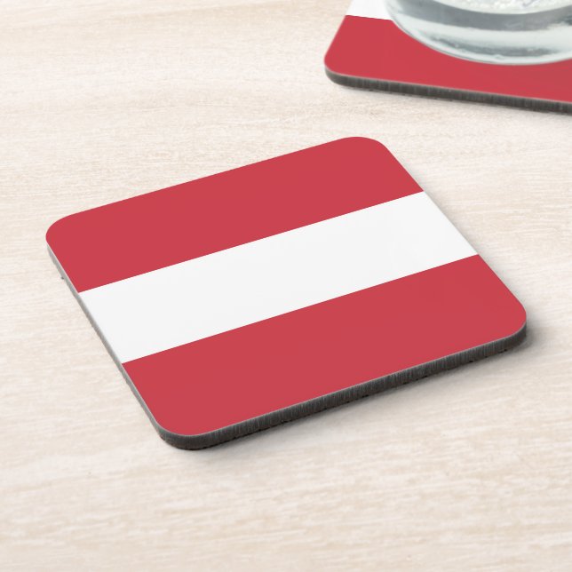 Austria flag beverage coaster (Left Side)