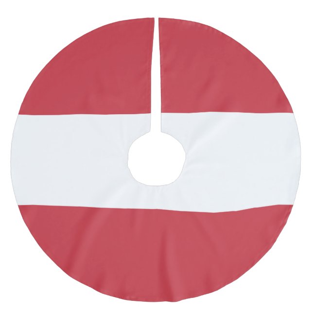 Austria flag brushed polyester tree skirt (Front)