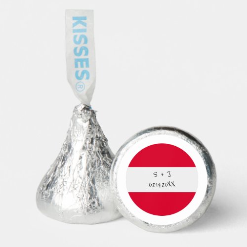 Austria flag BTS Valentines Day Custom Message Hersheys Kisses