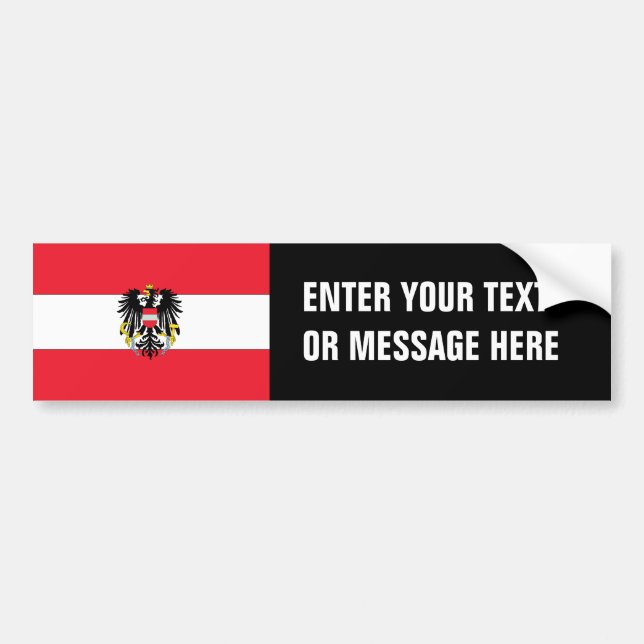 Austria Flag Bumper Sticker (Front)