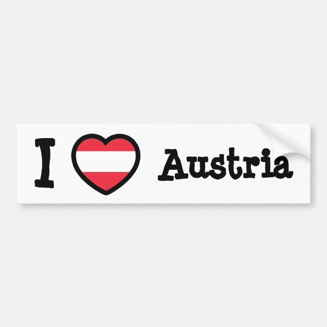 Austria Flag Bumper Sticker (Front)