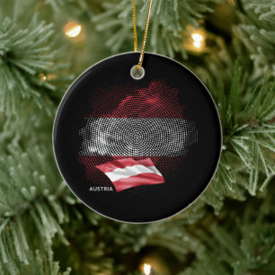 Austria flag ceramic ornament