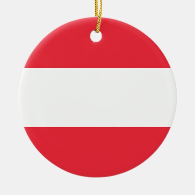 Austria Flag Ceramic Ornament (Front)