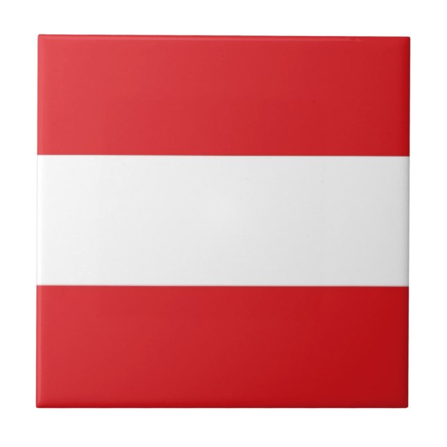Austria Flag Ceramic Tile (Front)