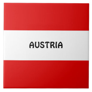 Austria, flag ceramic tile