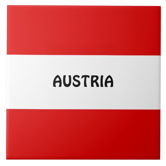 Austria, flag ceramic tile (Front)