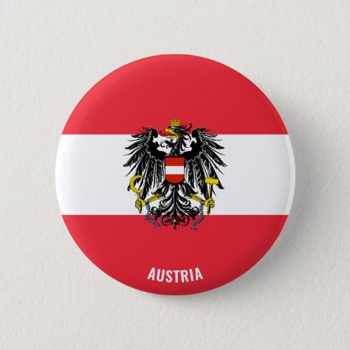 Austria Flag Charming Patriotic Button