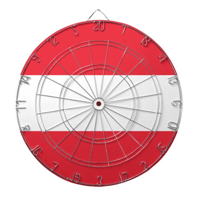 Austria Flag Dart Board (Front)