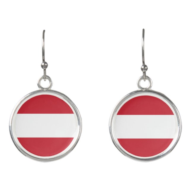 Austria flag earrings (Front)