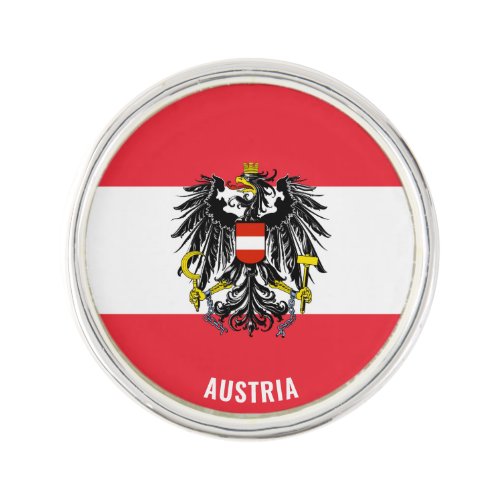 Austria Flag Elegant Patriotic Lapel Pin