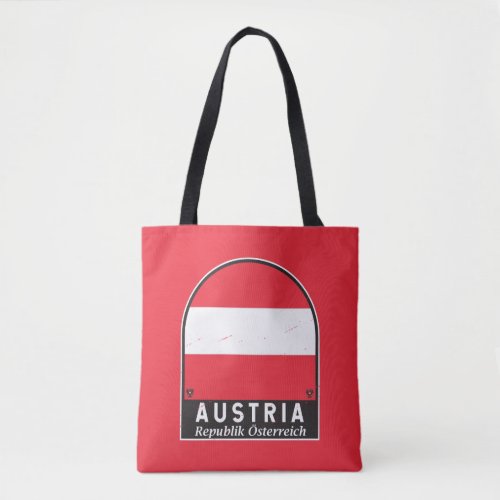 Austria Flag Emblem Distressed Vintage  Tote Bag