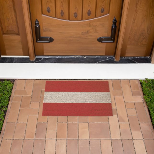Austria flag fiber doormat (Insitu (Outdoor))