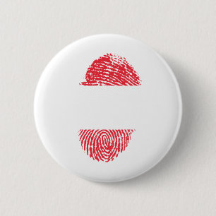 Austria Flag Fingerprint Country Pride Identity Button