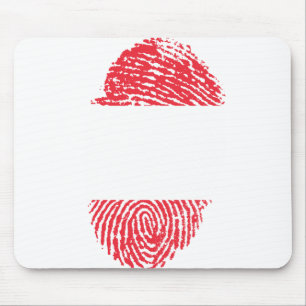 Austria Flag Fingerprint Country Pride Identity Mouse Pad