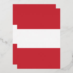 Austria flag foil invitation