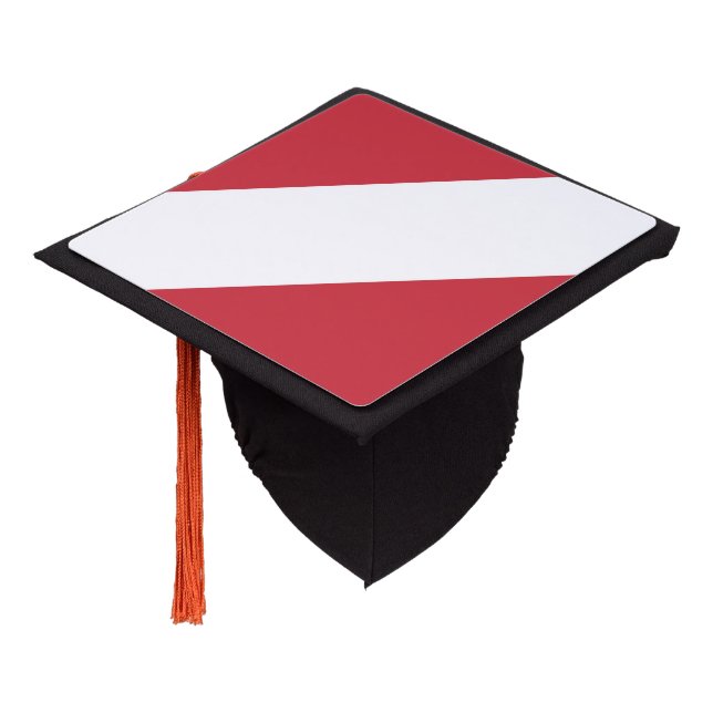 Austria flag graduation cap topper (Angled)