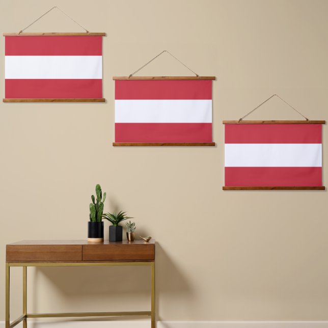 Austria flag hanging tapestry (Asymmetrical)