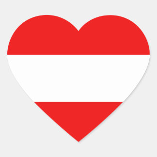 Austria Flag Heart Sticker