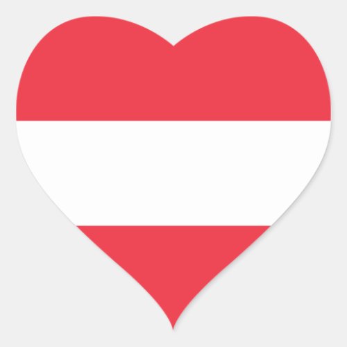 Austria Flag Heart Sticker