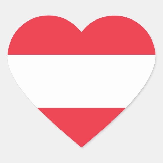 Austria Flag Heart Sticker (Front)