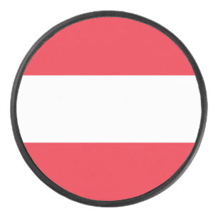 Austria Flag Hockey Puck