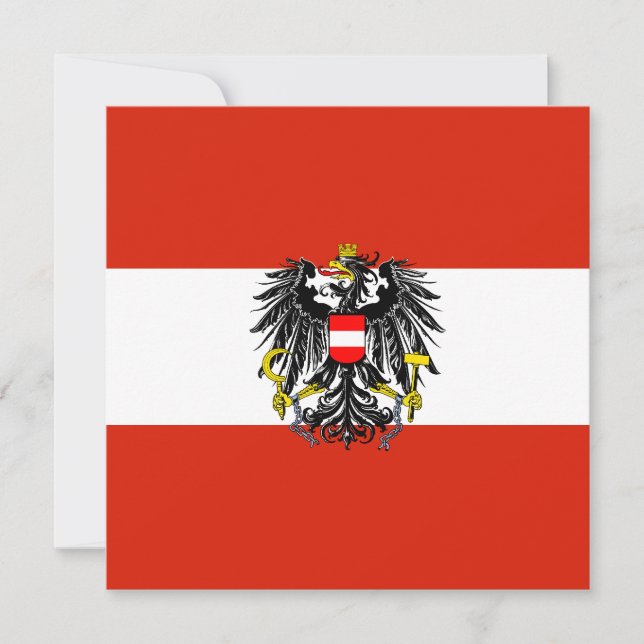 Austria Flag Invitation (Front)
