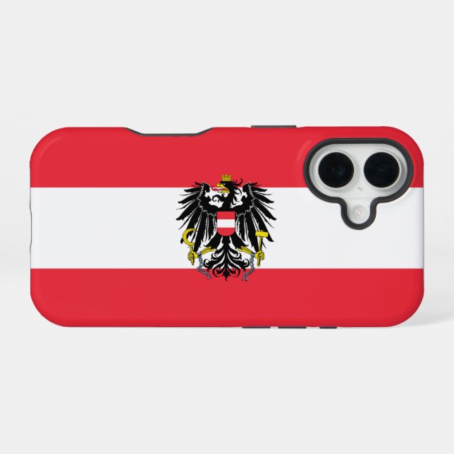 Austria Flag iPhone Case (Back Horizontal)