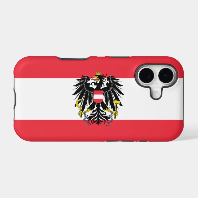 Austria Flag iPhone Case (Back Horizontal)