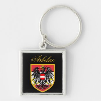 Austria Flag Keychain by GrooveMaster at Zazzle