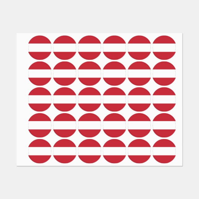 Austria flag labels (Sheet)