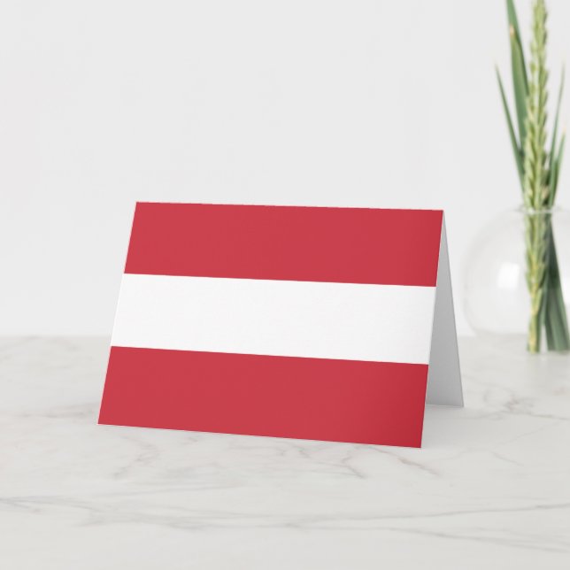 Austria flag letterpress thank you card (Front)