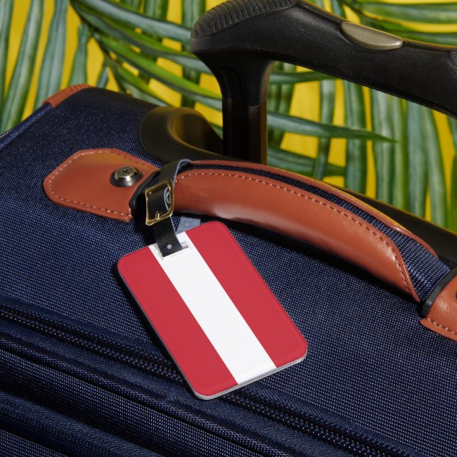 Austria flag luggage tag (Front Insitu 1)