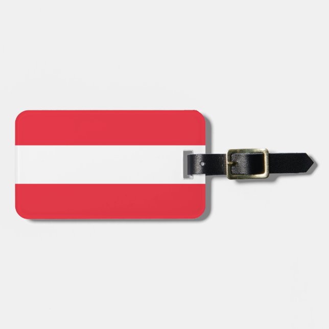 Austria Flag Luggage Tag (Front Horizontal)