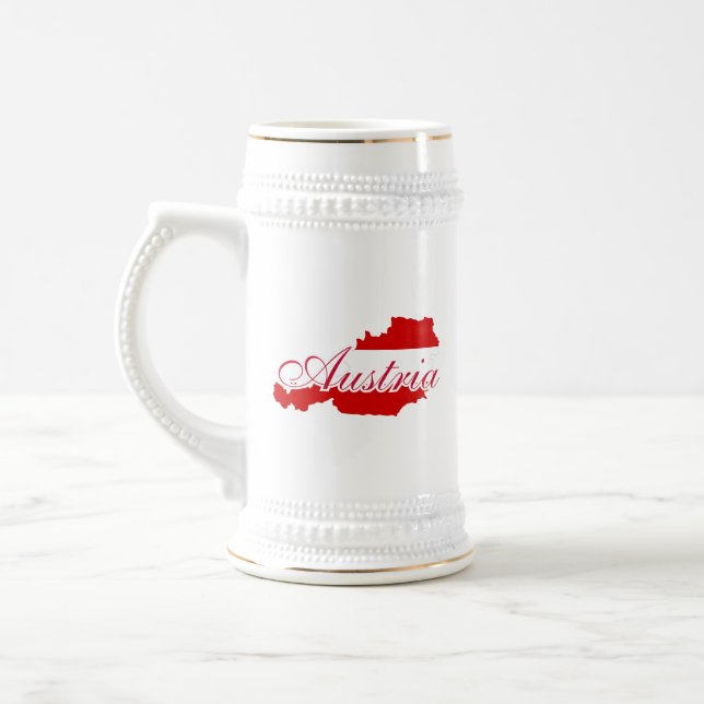 Austria flag map beer stein (Left)