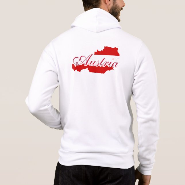 Austria flag map hoodie (Back)