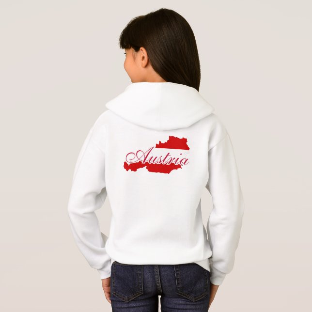 Austria flag map hoodie (Back Full)