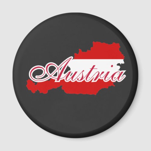 Austria flag map magnet