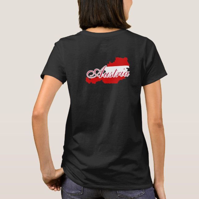 Austria flag map T-Shirt (Back)