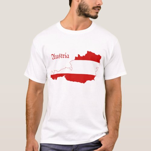 Austria Flag Map T_Shirt