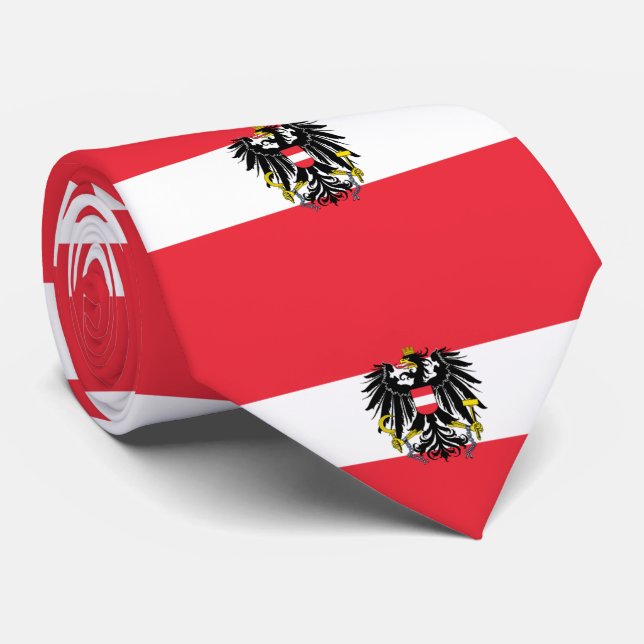 Austria Flag Neck Tie (Rolled)