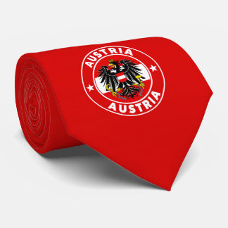Austria Flag Neck Tie, Stylish Austrian Flag Tie. Tie