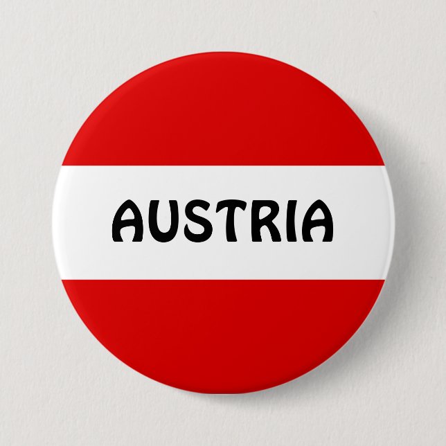AUSTRIA: Flag of Austria Button (Front)